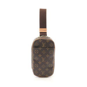 Louis Vuitton Pochette Ganju Waist Bag Body Leather Monogram Brown